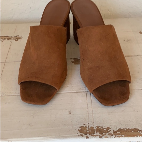Zara suede open toe mules - Picture 1 of 3